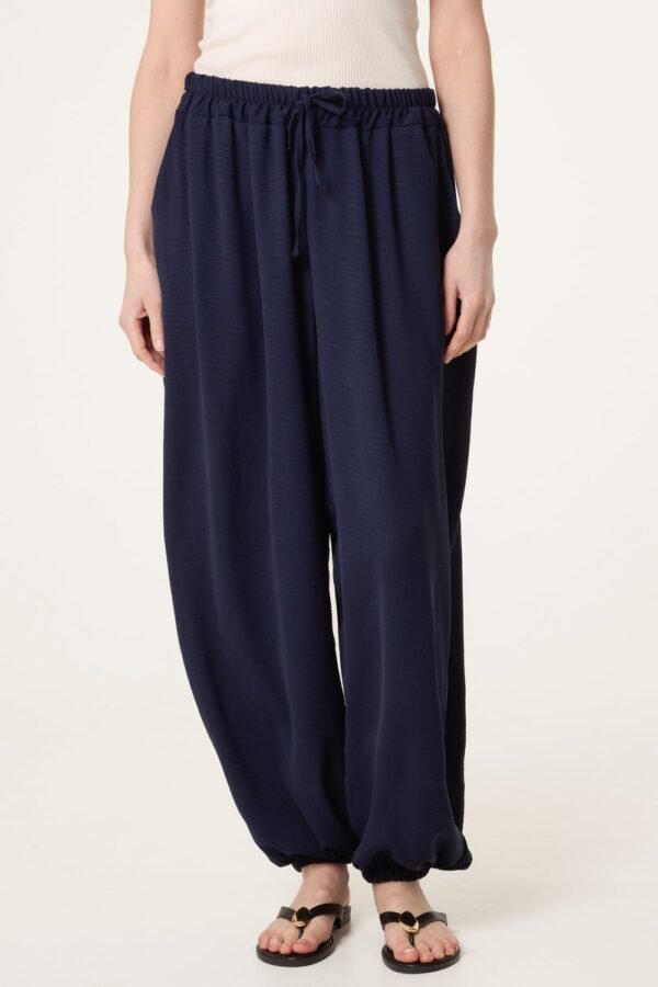 Relaxed Drawstring Harem Trousers