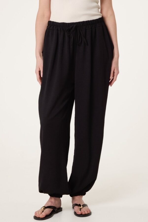 Relaxed Drawstring Harem Trousers