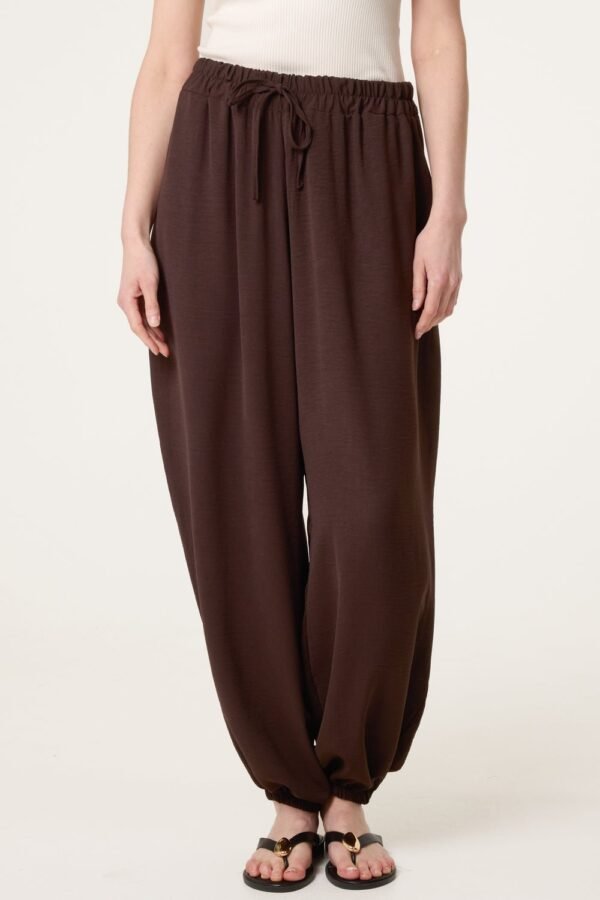 Relaxed Drawstring Harem Trousers