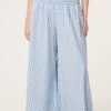 Patterned Wide Leg Culotte Trousers