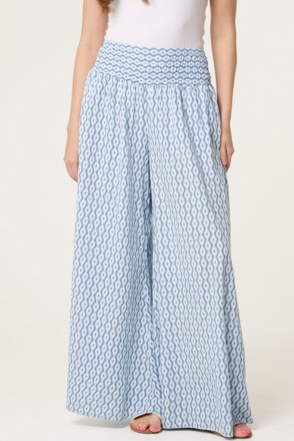 Patterned Wide Leg Culotte Trousers