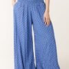 Patterned Wide Leg Culotte Trousers