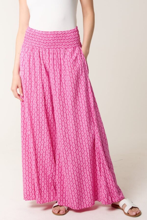 Patterned Wide Leg Culotte Trousers