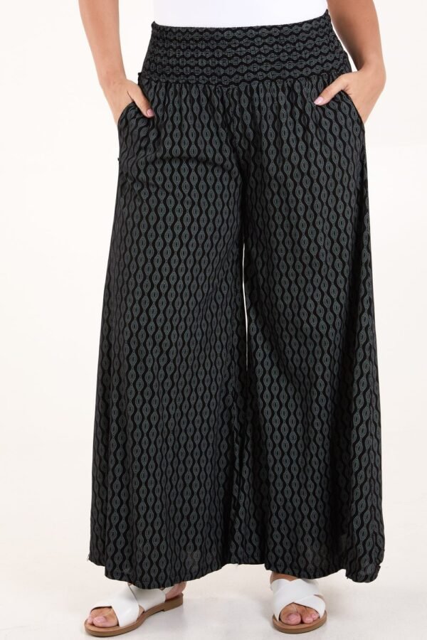 Patterned Wide Leg Culotte Trousers