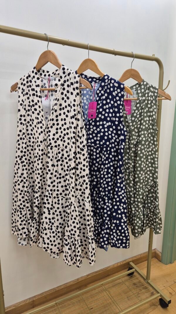 Tiered Spotty Dress