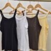 Lace Trim Ribbed Vest Top
