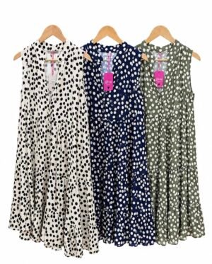 Tiered Spotty Dress
