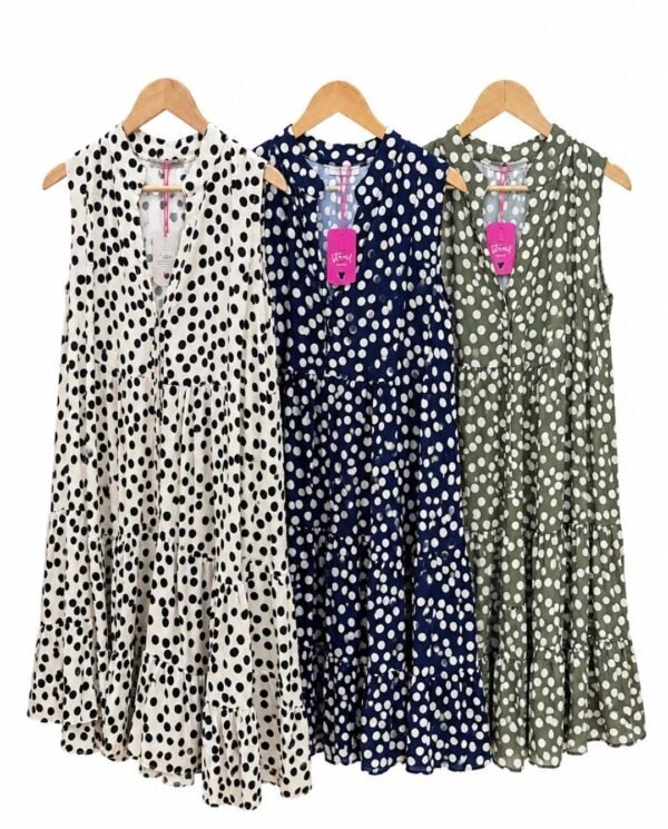 Tiered Spotty Dress