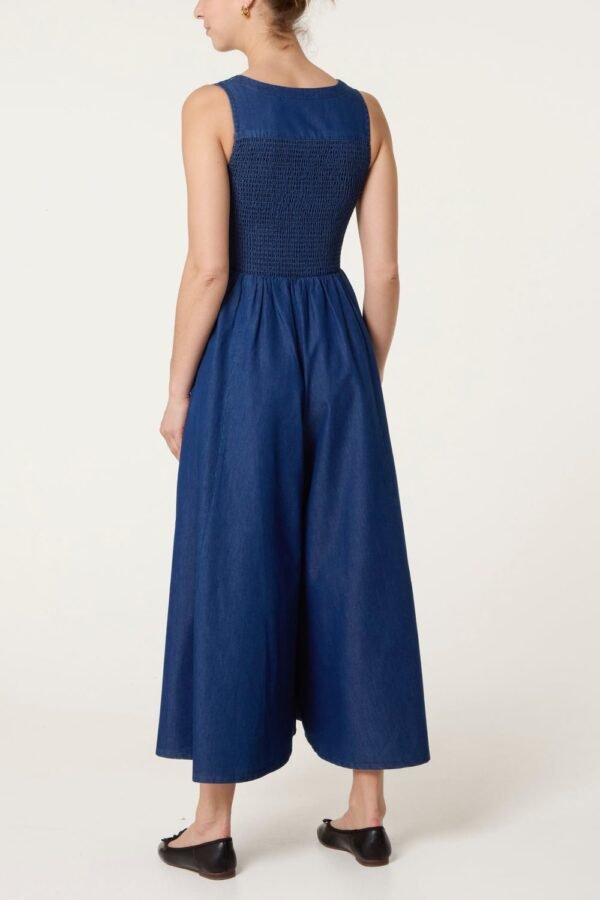 Denim Wide Leg Jumpsuit