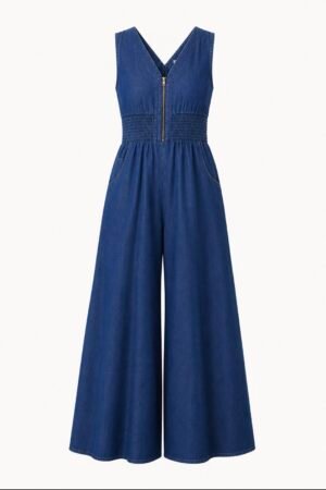 Denim Wide Leg Jumpsuit