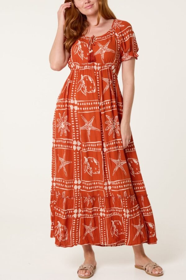 Sunset Shores Starfish Maxi Dress
