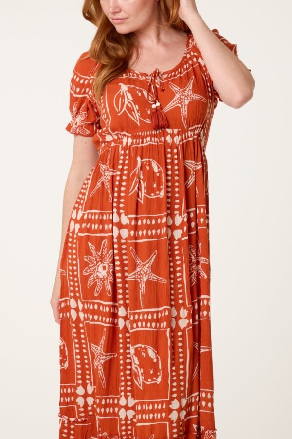 Sunset Shores Starfish Maxi Dress