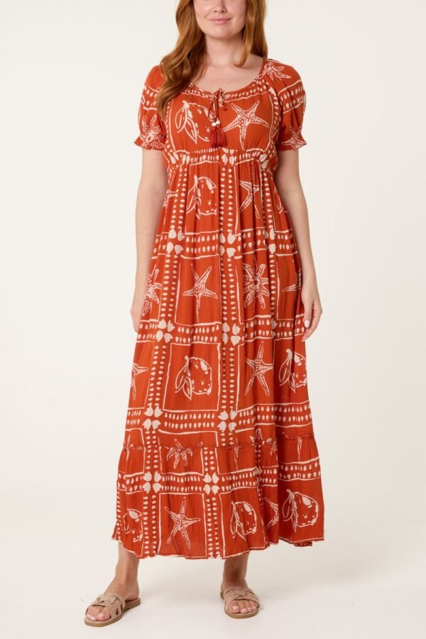 Sunset Shores Starfish Maxi Dress