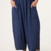 Wide Pocket Cotton Button Trousers