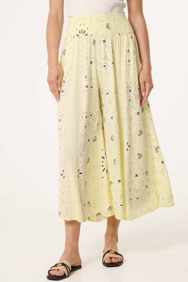 Bandana Print Wide Leg Trousers