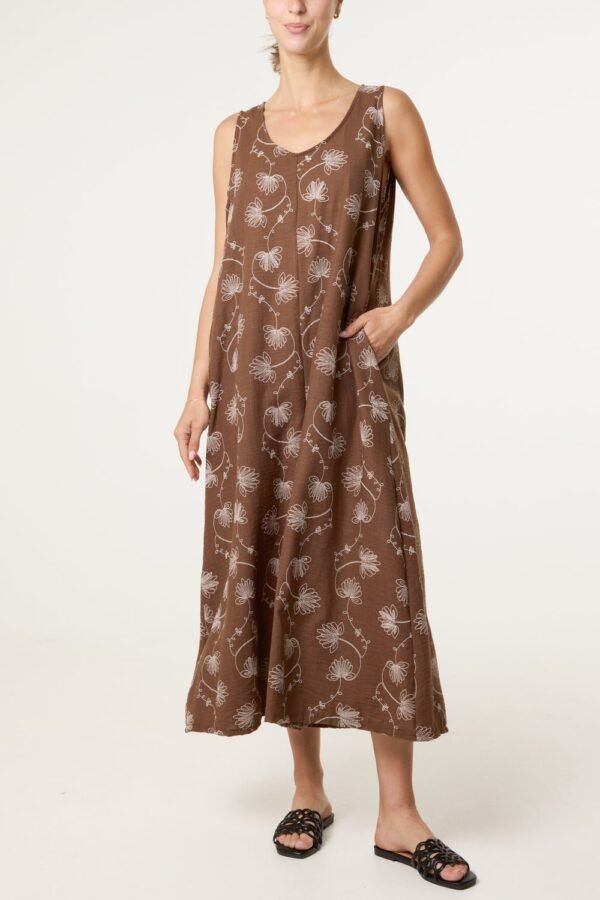 2026/05/1000432422.jpg Willow Leaf Print Wide Leg Jumpsuit