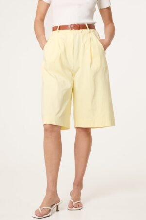 Relaxed Belted Bermuda Shorts