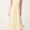 Lemon Sorbet Round Neck Midi Dress