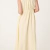 Lemon Sorbet Round Neck Midi Dress