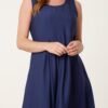 2026/05/1000434434.jpg Navy Round Neck Midi Dress