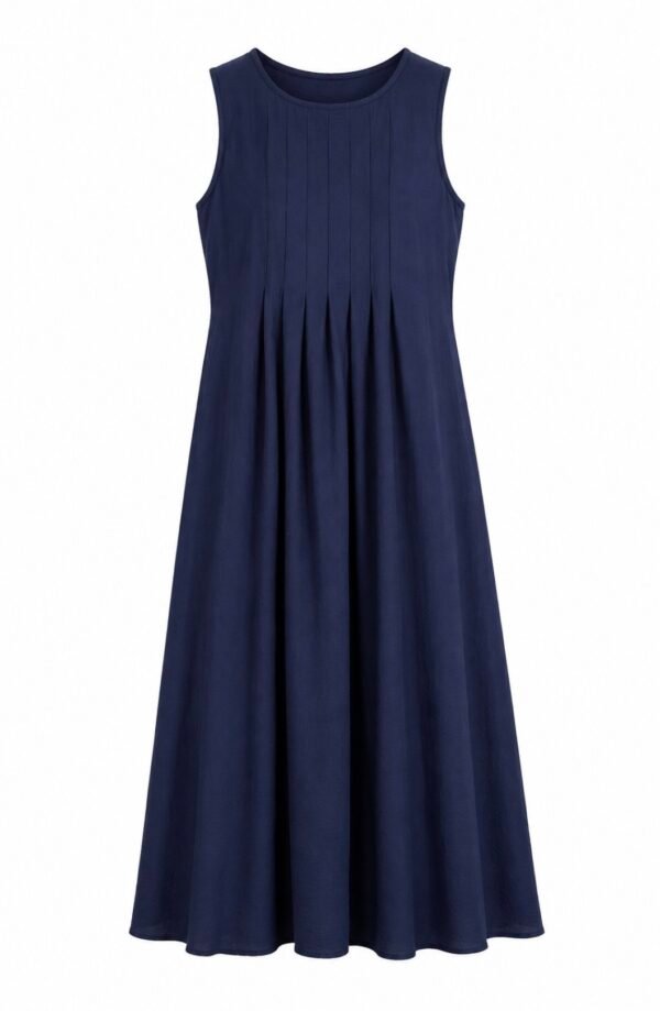 2026/05/1000434553.jpg Navy Round Neck Midi Dress