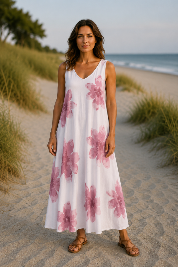 2026/05/1000436896.png Floral print Midi V-Nevk Dress