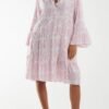 Tiered Smock Multi Print Dress