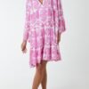 Tiered Smock Multi Print Dress