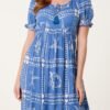 2026/05/1000439096.jpg Blue Tie Front Starfish Maxi Dress