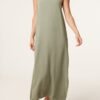 Crossed Back Cami Strap Midi Dress