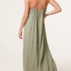 Crossed Back Cami Strap Midi Dress