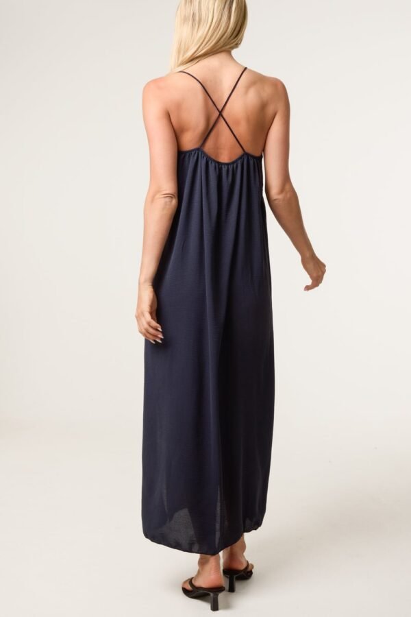 Crossed Back Cami Strap Midi Dress