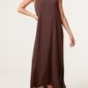 Crossed Back Cami Strap Midi Dress