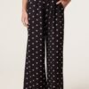 2026/05/1000439864.jpg Polka Dot Wide Leg Trousers With Straw Belt