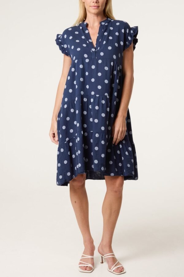 2026/05/1000439870.jpg Polka Dot Cheesecloth Dress