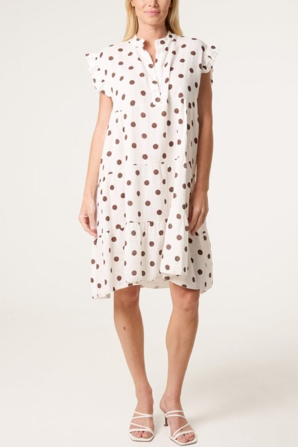 2026/05/1000439876.jpg Polka Dot Cheesecloth Dress