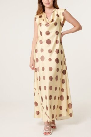 2026/05/1000439883.jpg Polka Dot Cowl Neck Maxi Dress
