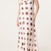 Polka Dot Cowl Neck Maxi Dress