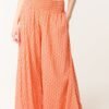 Patterned Wide Leg Trousers