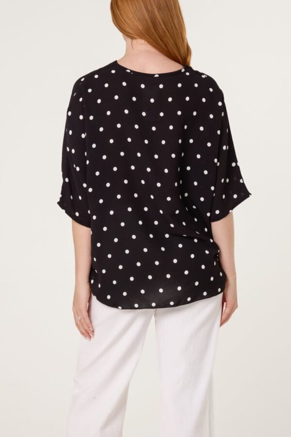 2026/06/1000441915.jpg Black Polka Dot Tie Front Top – One Size