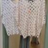Crochet Diamond Top – Cream & White