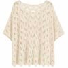 Crochet Diamond Top – Cream & White