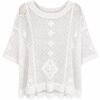 White Crochet Boho Top – One Size