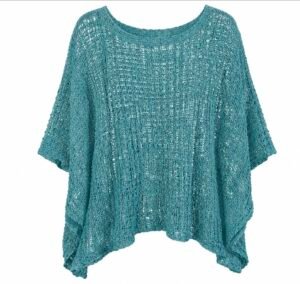 Popcorn Crochet Poncho Top