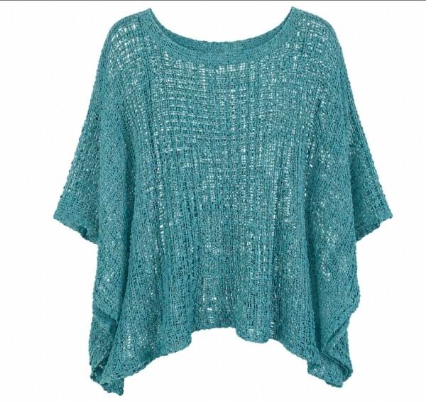 Popcorn Crochet Poncho Top