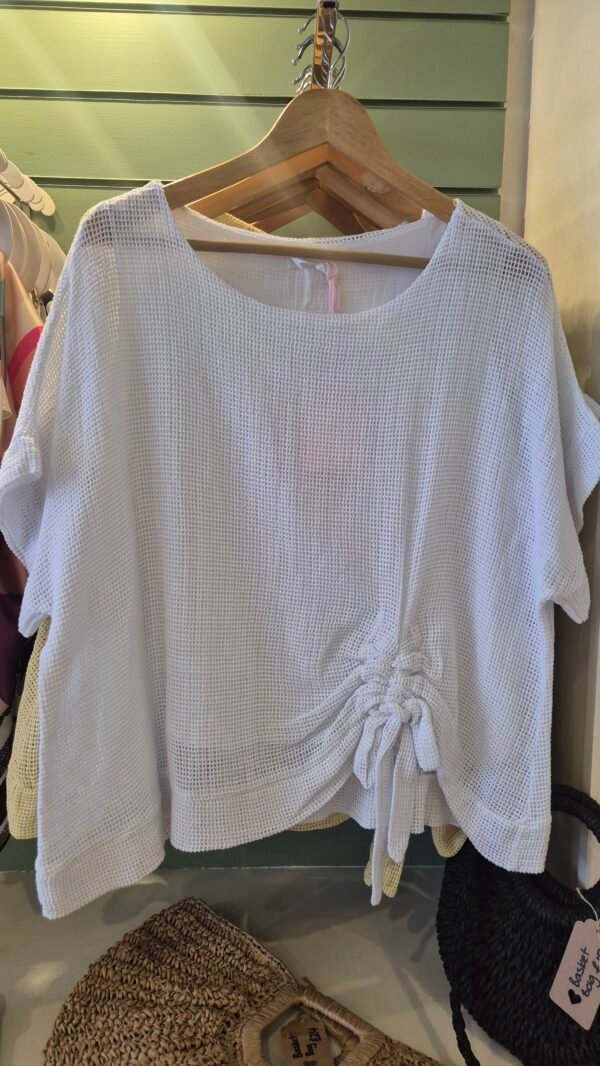 2026/06/1000442332-scaled.jpg Mesh Washed Linen Ruched Top – One Size