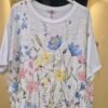 Meadow Floral Cotton Linen Top