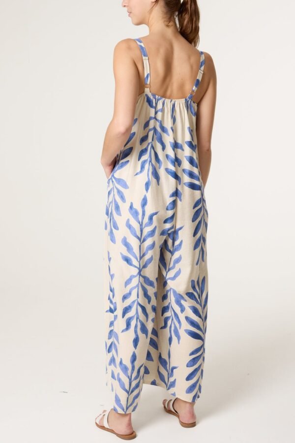 2026/06/1000442389.jpg Leaf Print Wide Leg Jumpsuit