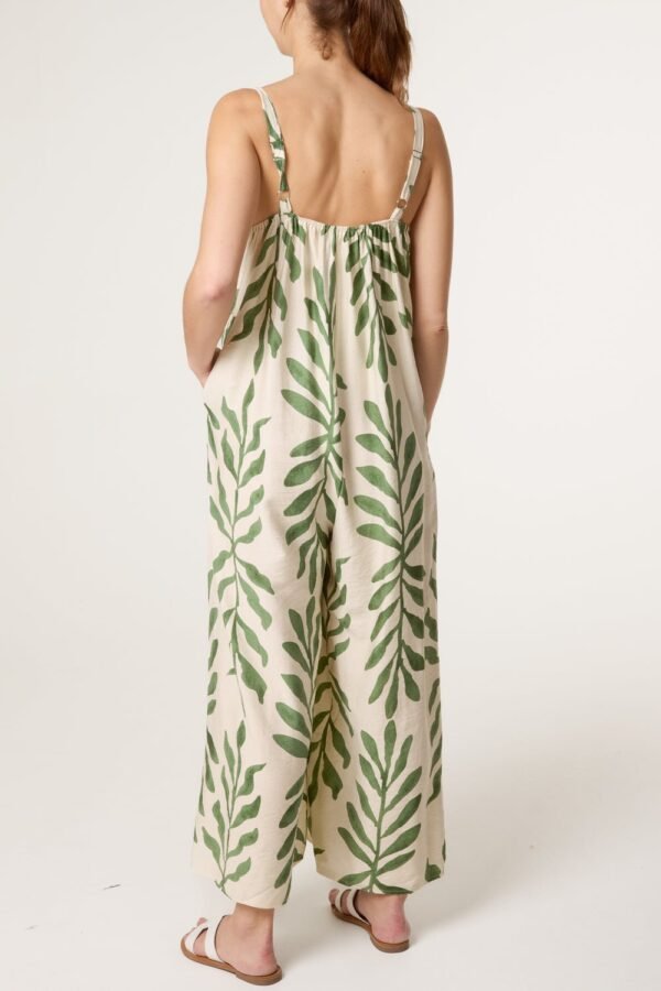 2026/06/1000442392.jpg Leaf Print Wide Leg Jumpsuit