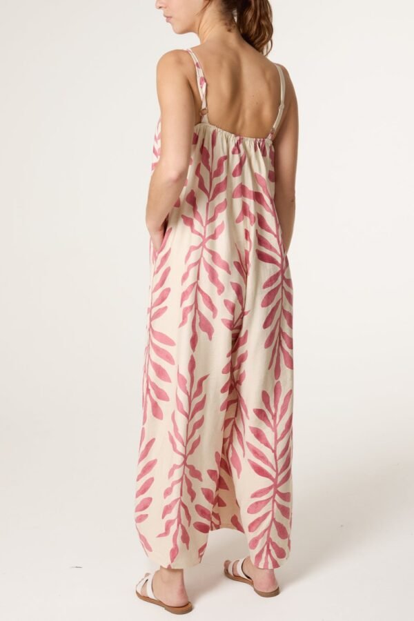 2026/06/1000442400.jpg Leaf Print Wide Leg Jumpsuit